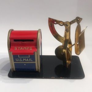 Vintage Mailbox Stamp Dispenser Postage Scale